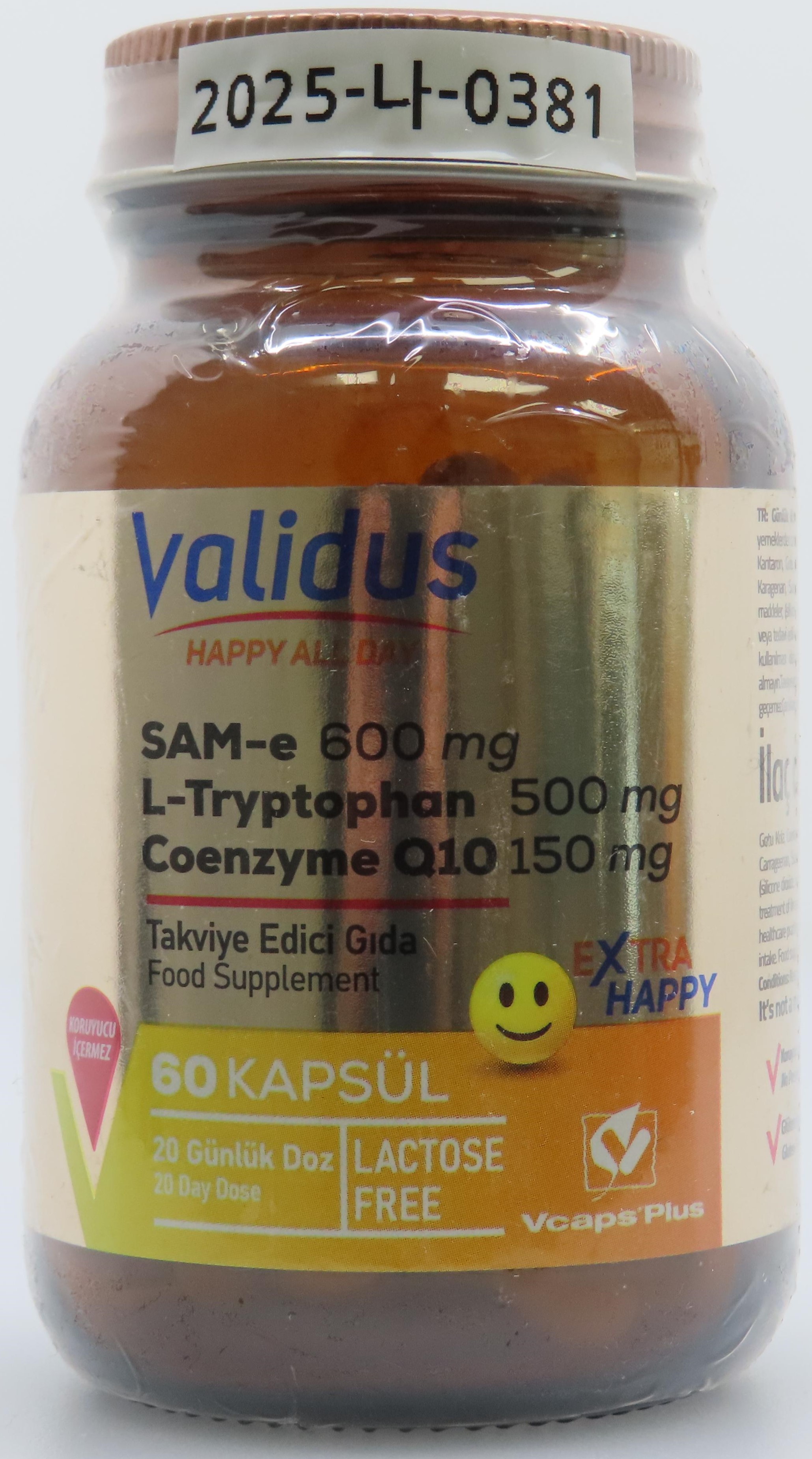 Validus Sam-E 600 mg L-Tryptophan 500 mg Coenzyme Q10 150mg_1.jpg