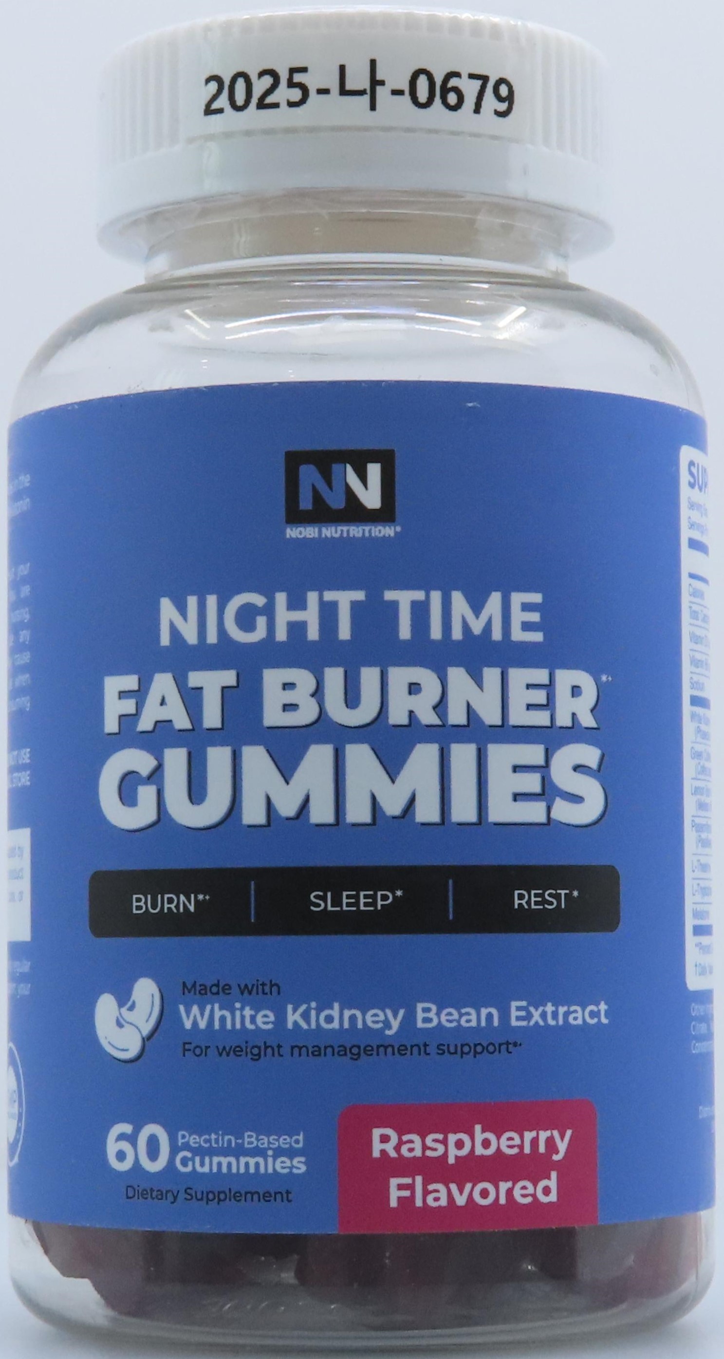 Nobi Nutrition Night Time Fat Burner Gummies Raspberry_1.jpg