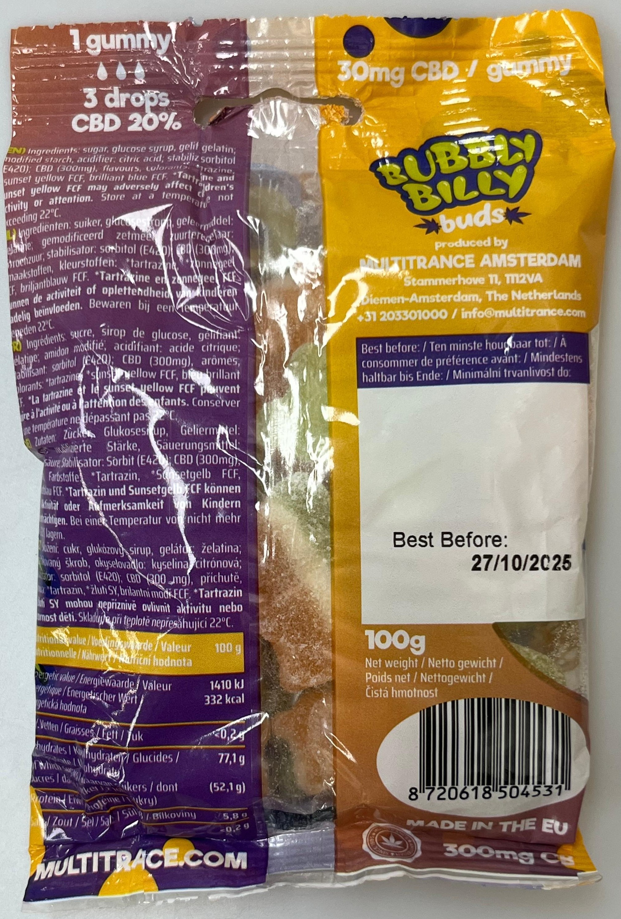 CBD Gummy Bears Bubbly Billy buds Passion Fruit_3.jpg