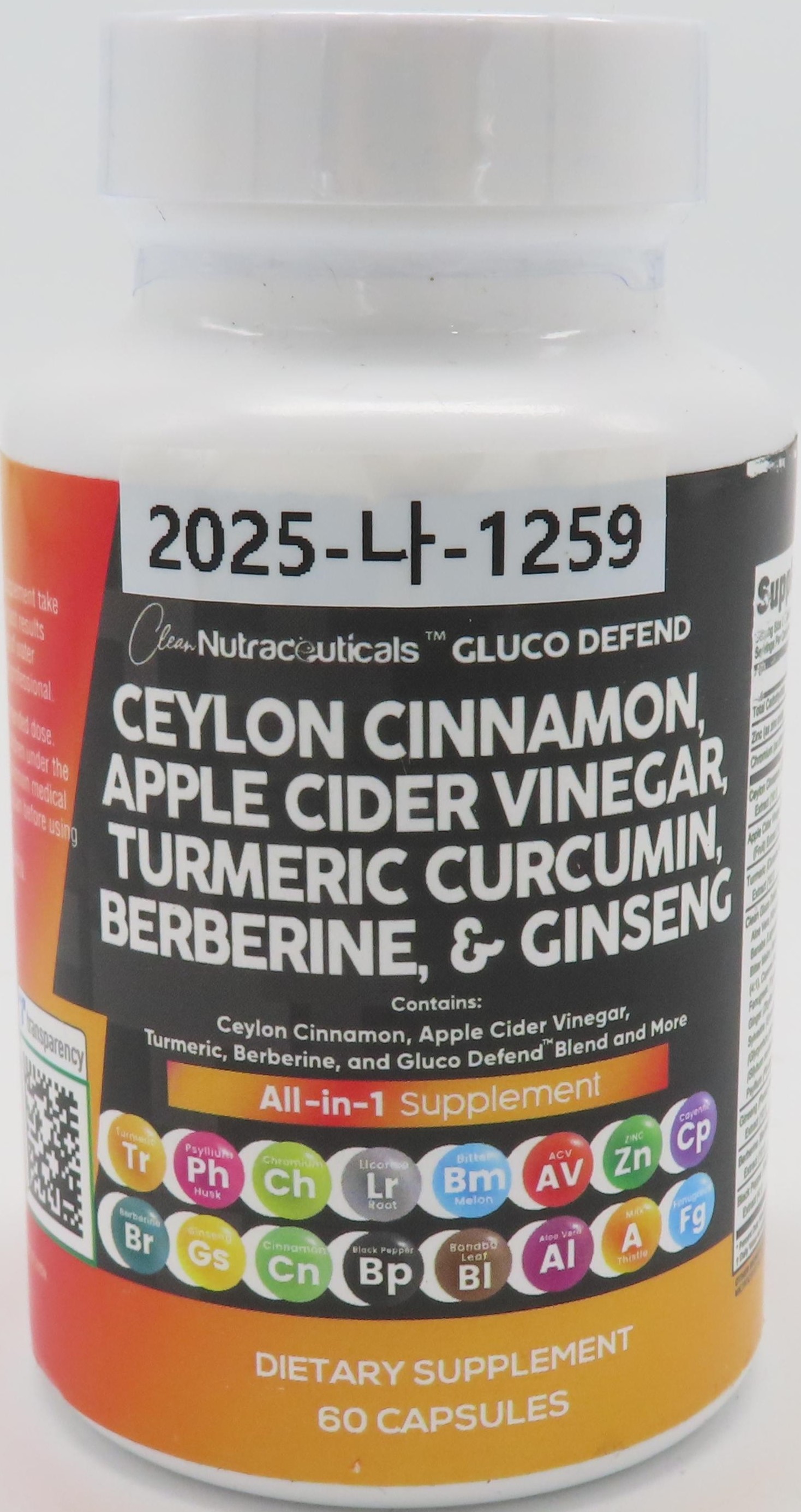 Nutraceuticals Gluco Defend Ceylon Cinnamon, Apple Cider Vinegar, Turmeric Curcumin, Berberine, & Ginseng_1.jpg